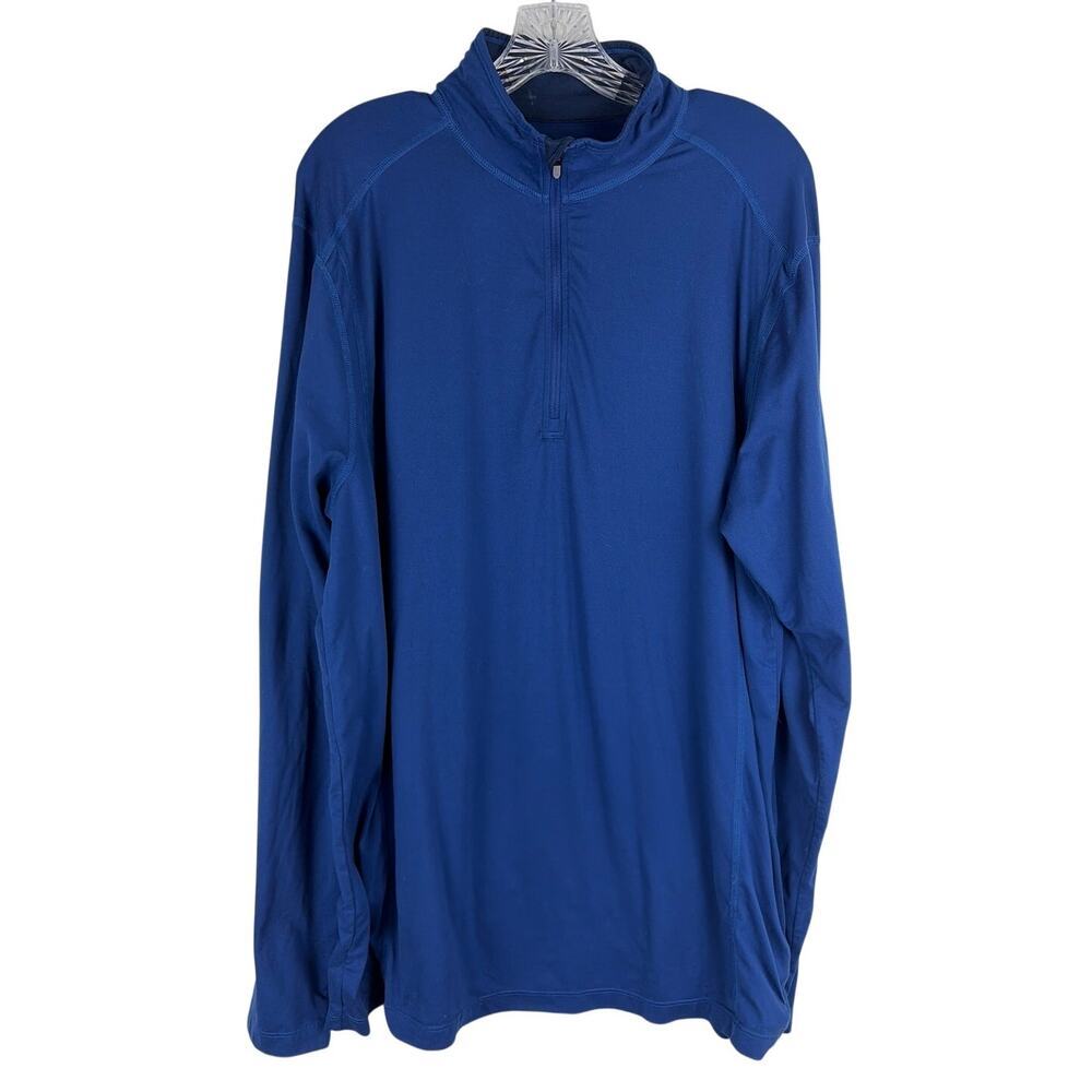 Mountain Hardwear Pullover‎ Mens L 1/4 Zip Long Sleeve Blue Shirt Base Layer